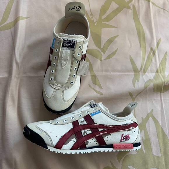 Onitsuka Tiger Mexico 66 Slip-On 'Birch Dark Cherry' - Picture 2 of 9